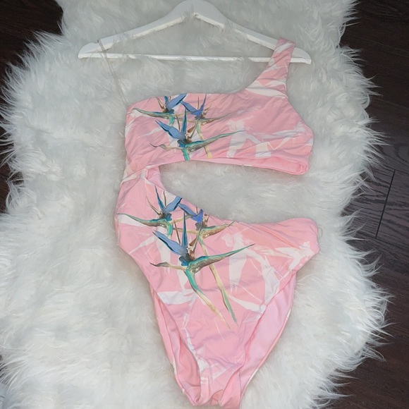 Bikini Lab Pastel One Shoulder Swimsuit - Picture 2 of 5